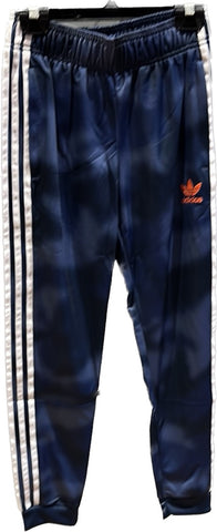 Pantalon adidas bleu avec broderie orange junior