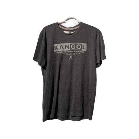 T-shirt kangol gris avec logo gris