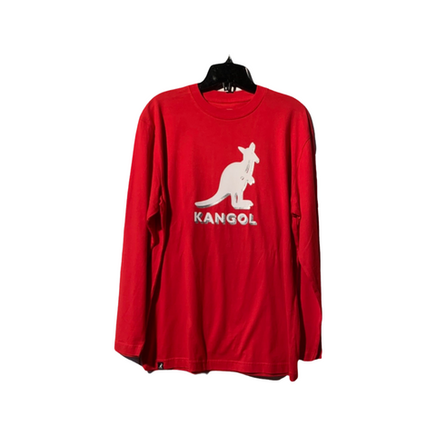 Longsleeve rouge motif blanc kangol