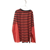 Longsleeve trouble maker rouge ligner noir