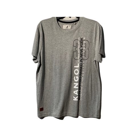 T-shirt kangol gris avec logo blanc