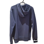 Hoodie new balance bleu gris logo rouge