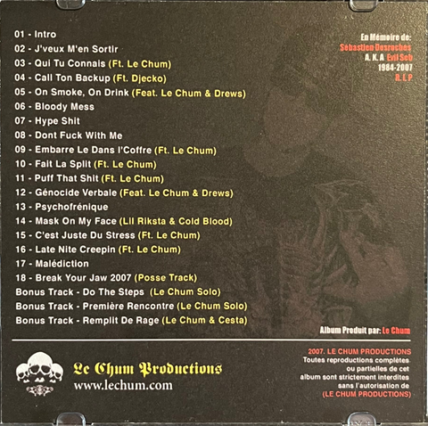 Evil Seb - Malédiction CD