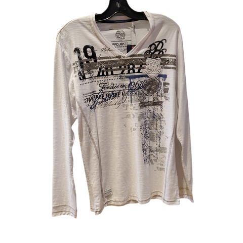 Longsleeve projekRaw blanc avec dessin