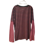 Longsleeve trouble maker bourgogne ligner noir