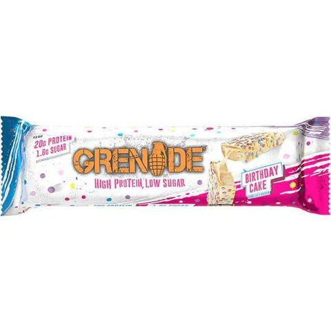 Grenade Barre Protéinée Gâteau d’Anniversaire