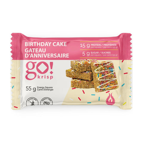 Go Krisp Carré d’Énergie Gâteau d’Anniversaire