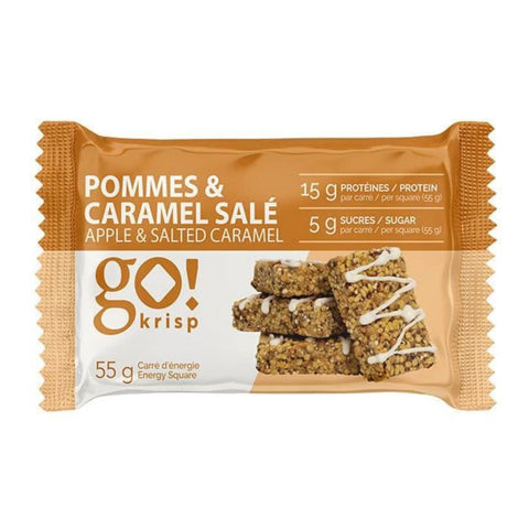 Go Krisp Carré d’Énergie Pomme et Caramel Salé