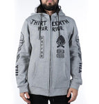 ALEXANDER THE GREAT ZIP-UP HOODIE GREY