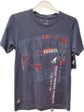 Tshirt kangol enfant bleu foncer avec dessin