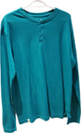 Longsleeve kangol turquoise avec 3 boutons