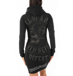 The Black Manta LONG SLEEVE HOODED DRESS