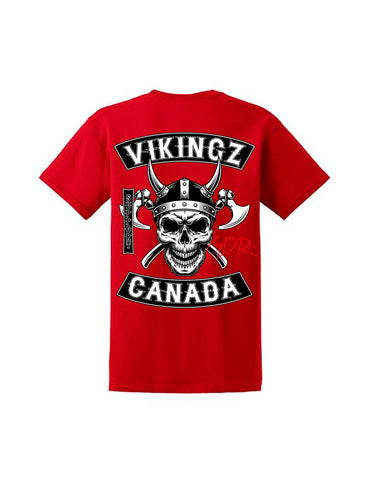 T-shirt vikingz Canada rouge