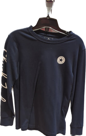 Long sleeve converse bleu enfant